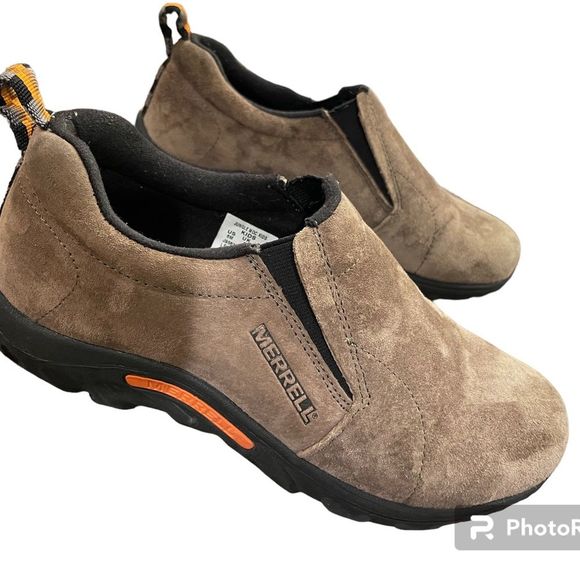 Merrell Jungle Mocs Brown Suede Kids size 6 Womens 7.5-8 - Picture 1 of 6